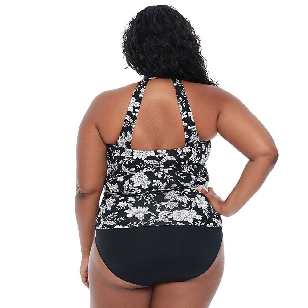 NEW! Lauren Ralph Lauren Women's Plus 16W Floral Tankini Top & Bottom NWT $196 - Picture 2 of 5
